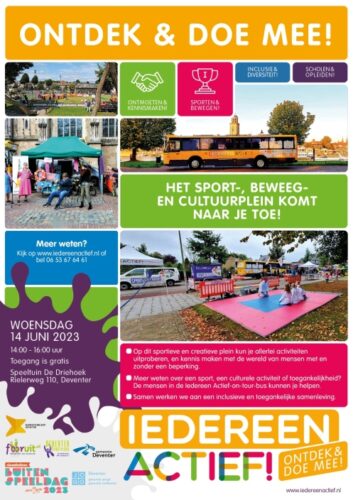 Het Sport-, beweeg- en cultuurplein komt naar je toe!